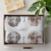 Decoupage-Schneekugel Santa & Pferd  Seidenpapier (Geschenk)