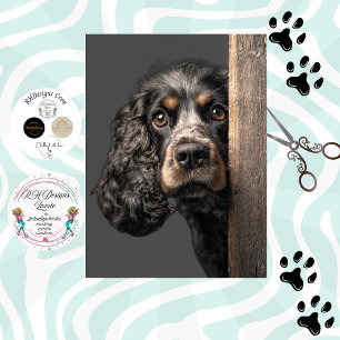 Decoupage Schwarz Brauner Cocker Spaniel Sadie Seidenpapier