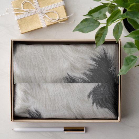 Decoupage Schwarz-weiß Cowhide Seidenpapier (Geschenk)