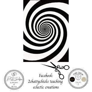 Decoupage Schwarz-Weiß-Spirale optische Illusion  Seidenpapier