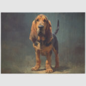 Decoupage Schwarzer Tannenhund Jagdhund Seidenpapier (Vorderseite)