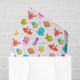Decoupage Sea Creatures Birday Party Seidenpapier