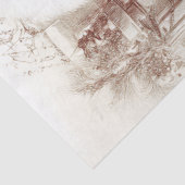 Decoupage Sepia Red Santa Traditional Santa Claus Seidenpapier (Ausschnitt)