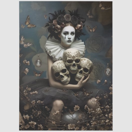 Decoupage Silent Gothic Romance  Seidenpapier (Vorderseite)