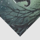 Decoupage Silver Haired Witch Gothic Forest Seidenpapier (Ausschnitt)