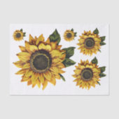 Decoupage Single Sonnenblumen Imitate Stickerei R  Seidenpapier (Vorderseite)