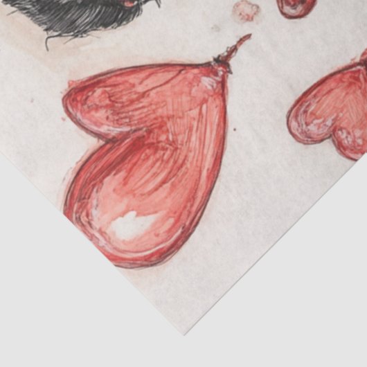 Decoupage Skeleton Couple feiert Valentine Seidenpapier (Ausschnitt)