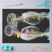 Decoupage Skeleton Couple Intertwind Floral Seidenpapier (Basteln)