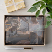 Decoupage Skeleton Cowboy Fur Feather Funk Band Seidenpapier (Geschenk)