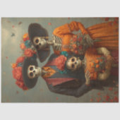 Decoupage Skeleton Family Festive Halloween-Party Seidenpapier (Vorderseite)