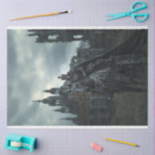 Decoupage Skeleton Gothic King Black Horse Seidenpapier (Basteln)