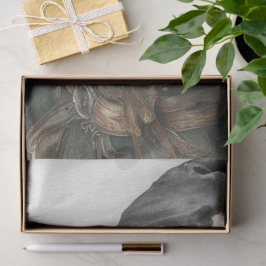 Decoupage Skeleton Gunslinger Herbstfarben Seidenpapier (Geschenk)