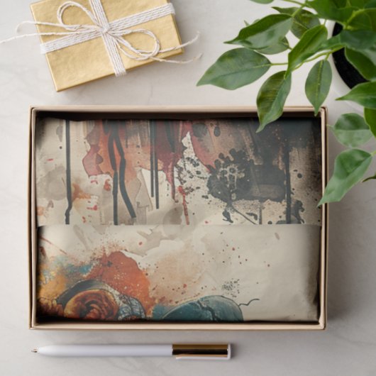 Decoupage Skeleton Party Couple Seidenpapier (Geschenk)