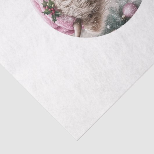 Decoupage Snow Globe Mould Highland Cow Christmas Seidenpapier (Ausschnitt)