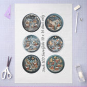 Decoupage Snow Globe Moulds Winter Village 3" Seidenpapier (Basteln)