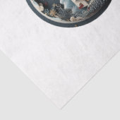 Decoupage Snow Globe Moulds Winter Village 3" Seidenpapier (Ausschnitt)