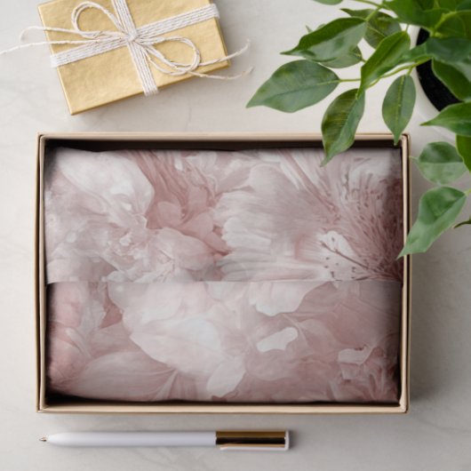 Decoupage Snow Leopard Pink Botanical Garden Seidenpapier (Geschenk)