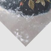 Decoupage Snowman with Pink Roses Seidenpapier (Ausschnitt)