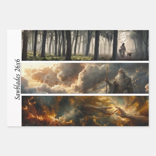 Decoupage Spiritual Journey 26x6 Handsaws  Geschenkpapier Set (Vorderseite 2)