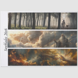 Decoupage Spiritual Journey 26x6 Handsaws Seidenpapier