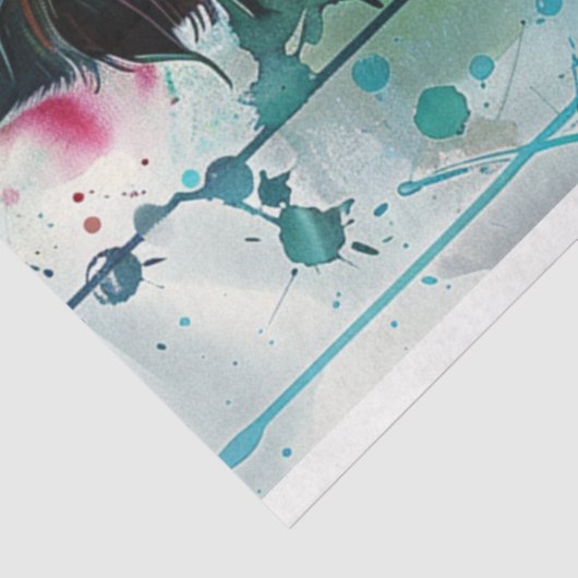 Decoupage Spritzer Painted Australian Shepherd Seidenpapier (Ausschnitt)