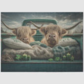 Decoupage St. Patrick Highland Vintage Truck Seidenpapier (Vorderseite)