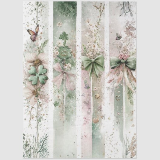 Decoupage St. Patrick's Coordinated Panels  Seidenpapier (Vorderseite)