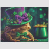 Decoupage St. Patrick's Day Frog Dressed Leprecha  Seidenpapier (Vorderseite)