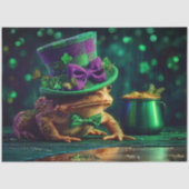Decoupage St. Patricks Irischer Glücksfrosch Topf  Seidenpapier (Vorderseite)
