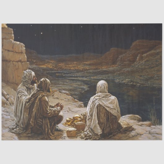 Decoupage Stary Night 3 Ways Men Seidenpapier (Vorderseite)