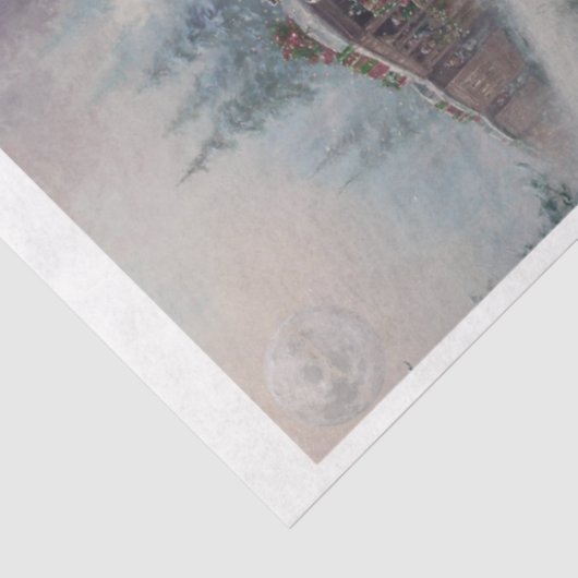 Decoupage Steam Engine Christmas Train Collage Seidenpapier (Ausschnitt)