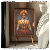 Decoupage Steampunk African Lady Imitate Ink 052 Seidenpapier