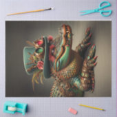 Decoupage Steampunk Alligator Top Hat mit Feather Seidenpapier (Basteln)