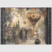 Decoupage Steampunk Balloon Ireland  Seidenpapier (Vorderseite)