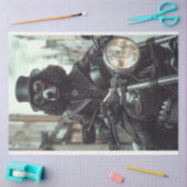 Decoupage Steampunk Black Standard Poodle Biker Seidenpapier (Basteln)