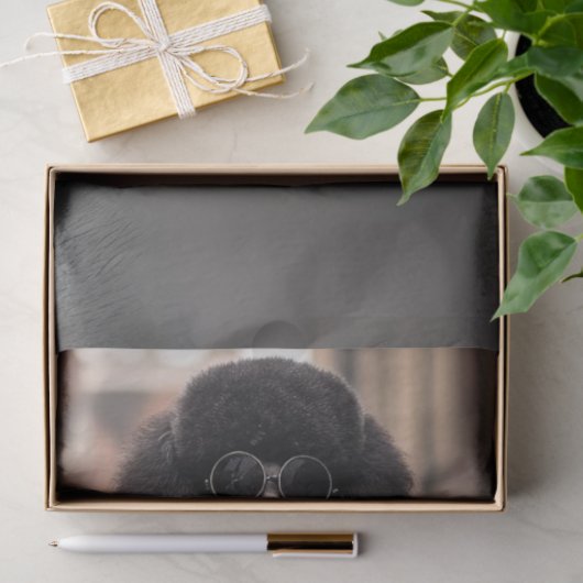 Decoupage Steampunk Black Standard Poodle Max Seidenpapier (Geschenk)