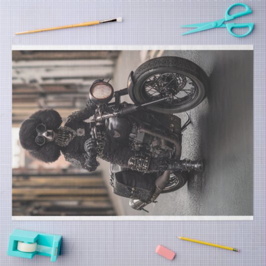 Decoupage Steampunk Black Standard Poodle Max Seidenpapier (Basteln)