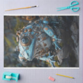 Decoupage Steampunk Blue Frog Seidenpapier (Basteln)