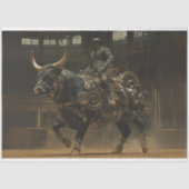 Decoupage Steampunk Bull Rodeo Rider Seidenpapier (Vorderseite)