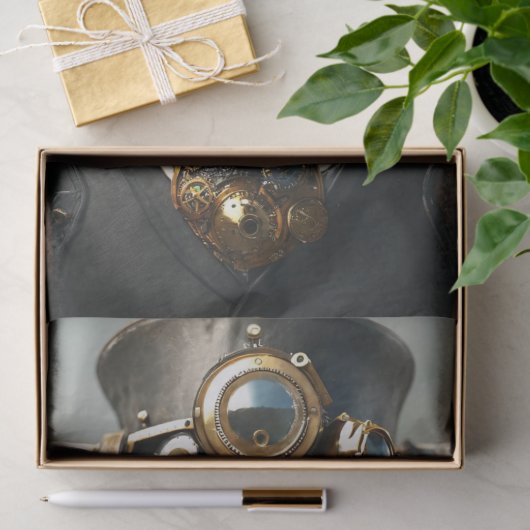 Decoupage Steampunk Bull Sir Bullington Gearhoof Seidenpapier (Geschenk)