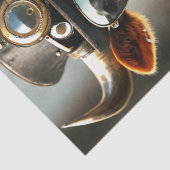 Decoupage Steampunk Bull Sir Bullington Gearhoof Seidenpapier (Detail)