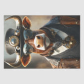 Decoupage Steampunk Bull Sir Bullington Gearhoof Seidenpapier (Vorderseite)