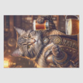 Decoupage - Steampunk cat with beer - Seidenpapier (Vorderseite)
