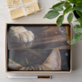 Decoupage - Steampunk cat with beer - Seidenpapier (Geschenk)