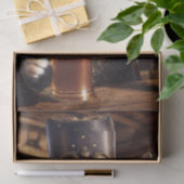 Decoupage - Steampunk Cowboy cat - Seidenpapier (Geschenk)