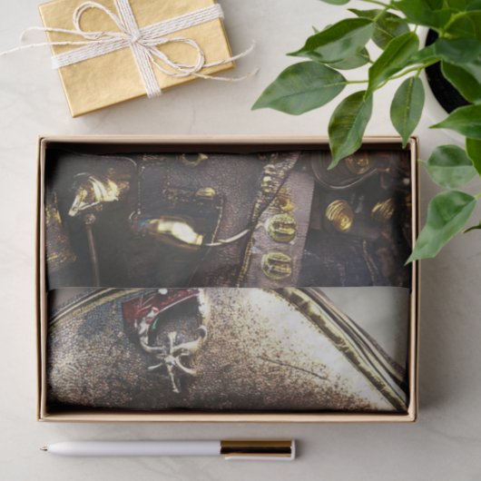 Decoupage Steampunk Cyborg Pirate Seidenpapier (Geschenk)