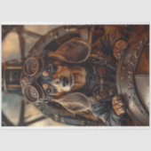 Decoupage Steampunk Dackel Seidenpapier (Vorderseite)