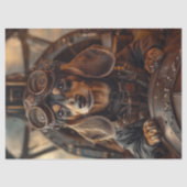 Decoupage Steampunk Dackel Seidenpapier (Vorderseite)