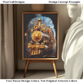 Decoupage Steampunk Dampfzug Imitate Ink 037 Seidenpapier