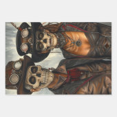 Decoupage Steampunk Dragon, Skull & Couple Geschenkpapier Set (Vorderseite 3)